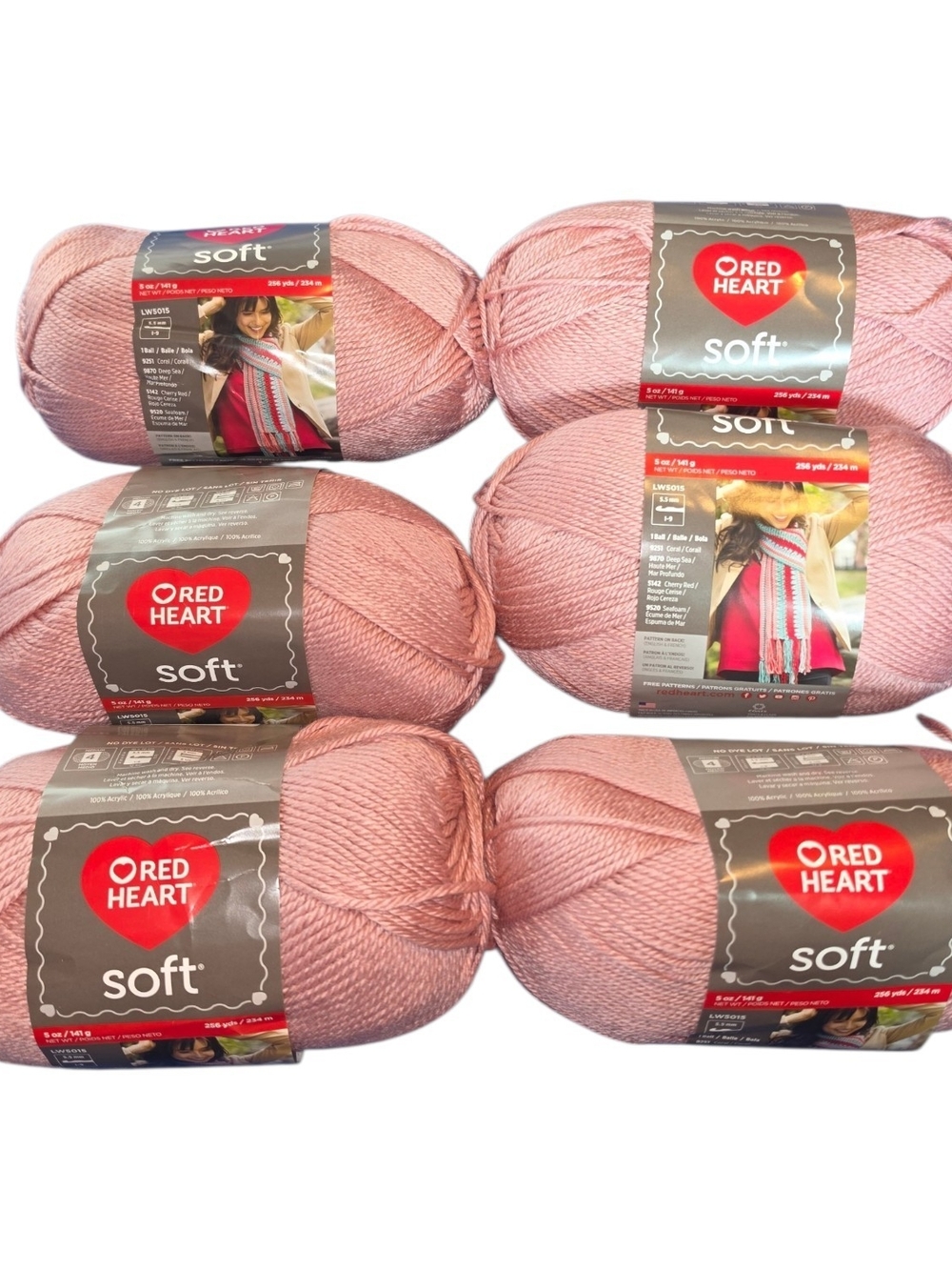 Red Heart Soft Yarn Bundle - Dusty Pink